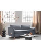 Charming Charlie Slim 3-Sitzer-Ausziehsofa, 225 x 90 x 85 cm, Grau