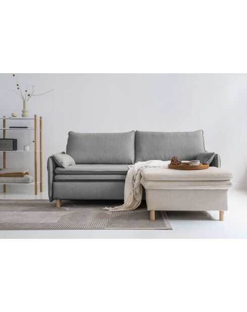 Simon Grey ausziehbares 3-Sitzer-Sofa, 207 x 90 x 85 cm