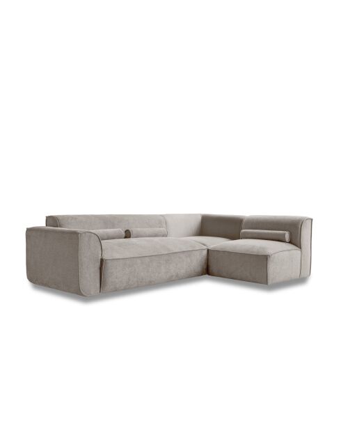 Fixiertes L-Ecksofa, Right Flex Felix Dunkelbeige — 265 x 169 x 70 cm
