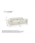 Lichtgrijze 2,5-zitsbank Cloud - 180x109x76 cm