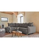 L hoekbank omvormbaar linkerhoek Lazy Lukka donkergrijs- 247x191x85 cm