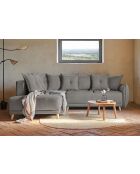 L hoekbank omvormbaar linkerhoek Lazy Lukka donkergrijs- 247x191x85 cm