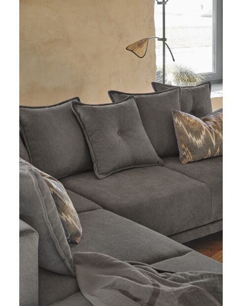 L hoekbank omvormbaar linkerhoek Lazy Lukka donkergrijs- 247x191x85 cm