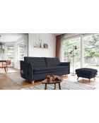 Charming Charlie Slim 3-Sitzer-Ausziehsofa, 225 x 90 x 85 cm, Anthrazit