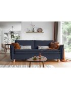 Charming Charlie Slim 3-Sitzer-Ausziehsofa, 225 x 90 x 85 cm, Anthrazit