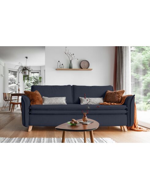 Charming Charlie Slim 3-Sitzer-Ausziehsofa, 225 x 90 x 85 cm, Anthrazit