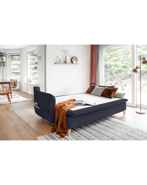 Charming Charlie Slim 3-Sitzer-Ausziehsofa, 225 x 90 x 85 cm, Anthrazit