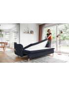 Charming Charlie Slim 3-Sitzer-Ausziehsofa, 225 x 90 x 85 cm, Anthrazit