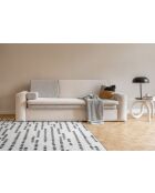 Divano convertibile Wilson beige a 3 posti - 237x97x90 cm