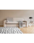 Divano convertibile Wilson beige a 3 posti - 237x97x90 cm