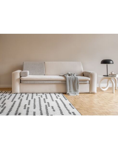 Divano convertibile Wilson beige a 3 posti - 237x97x90 cm