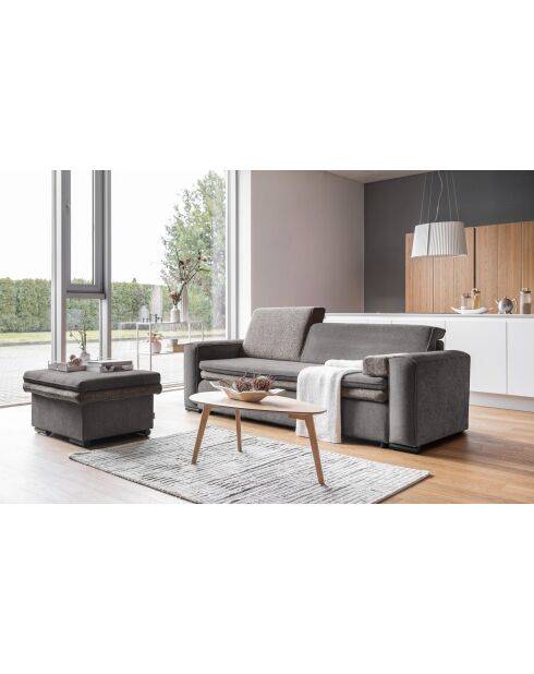 Dunkelgraues ausziehbares 3-Sitzer-Sofa von Groovy Miu — 235 x 95 x 92/82 cm