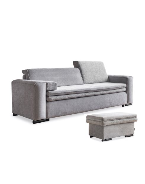 Ausziehbares 3-Sitzer-Sofa von Groovy Miu, 235 x 95 x 92/82 cm, grau