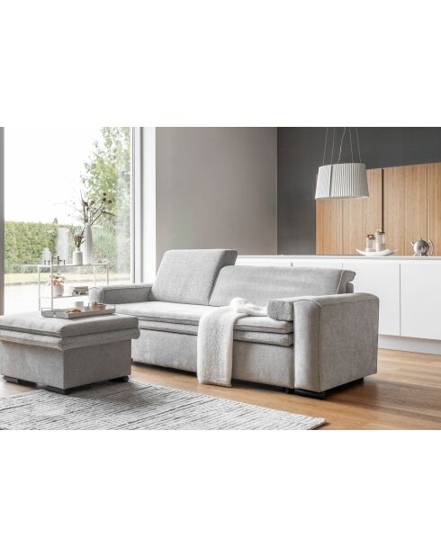 Ausziehbares 3-Sitzer-Sofa von Groovy Miu, 235 x 95 x 92/82 cm, grau