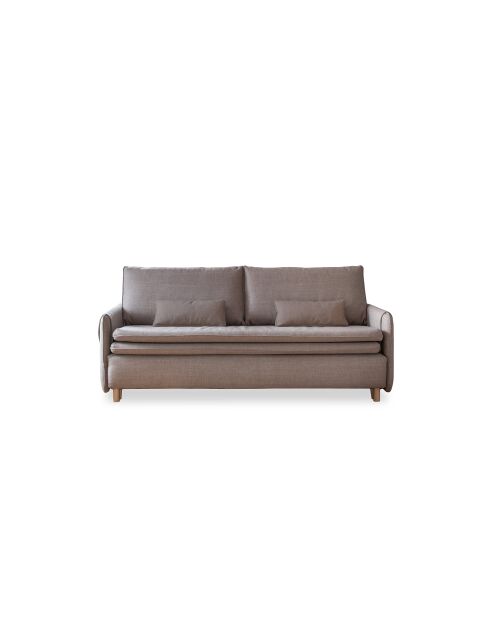 Simon Taupe, ausziehbares 3-Sitzer-Sofa, 207 x 90 x 85 cm
