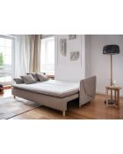 Simon Taupe, ausziehbares 3-Sitzer-Sofa, 207 x 90 x 85 cm