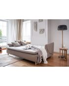 Simon Taupe, ausziehbares 3-Sitzer-Sofa, 207 x 90 x 85 cm