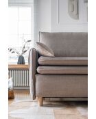 Simon Taupe, ausziehbares 3-Sitzer-Sofa, 207 x 90 x 85 cm