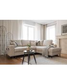 L Wandelbares rechtwinkliges Ecksofa Lofty Lilly Beige- 237 x 197 x 84 cm