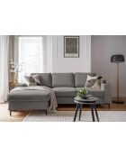 Divano angolare sinistro convertibile Lofty Lilly grigio chiaro - 236x148x84 cm