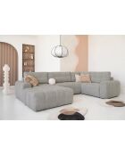 Lulu grijze omvormbare U-hoekbank links - 333x213x94 cm