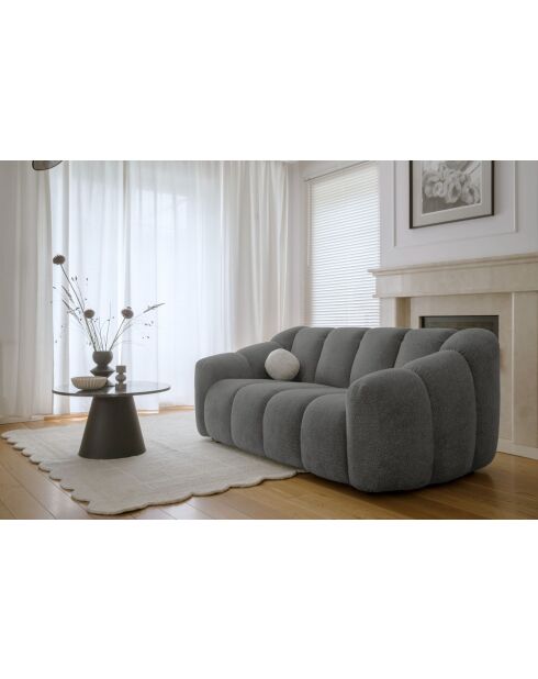 Tweezitsbank Shell-grijs - 190x109x75 cm