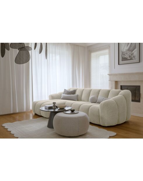 Vaste hoekbank S links Shell Beige- 255x165x75 cm