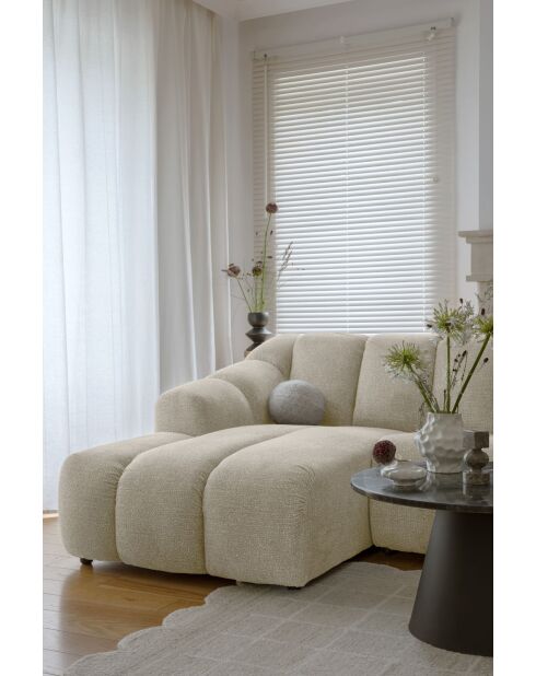 Vaste hoekbank S links Shell Beige- 255x165x75 cm