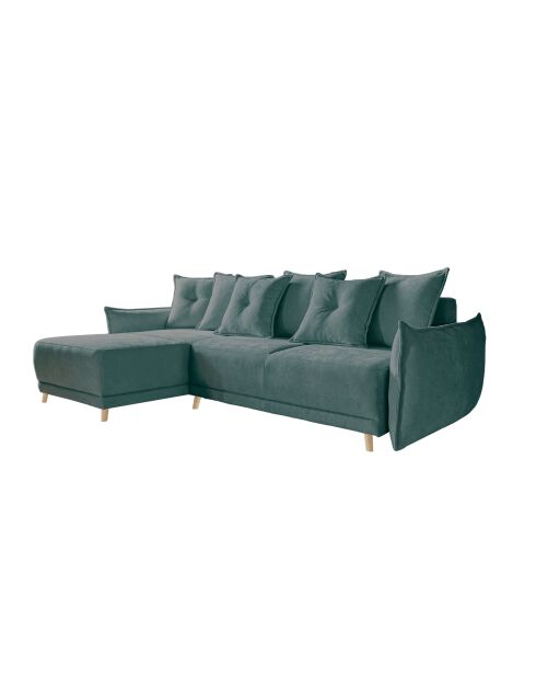 Lazy Lukka omkeerbare hoekbank, turkoois, omkeerbaar, 253x155x85 cm