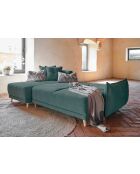 Lazy Lukka Wende-Ecksofa, umkehrbar, 253 x 155 x 85 cm, Türkis