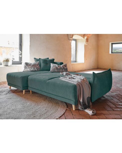 Lazy Lukka omkeerbare hoekbank, turkoois, omkeerbaar, 253x155x85 cm