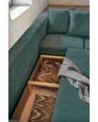 Lazy Lukka Wende-Ecksofa, umkehrbar, 253 x 155 x 85 cm, Türkis