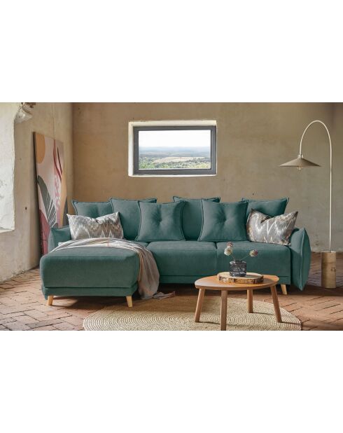 Lazy Lukka omkeerbare hoekbank, turkoois, omkeerbaar, 253x155x85 cm