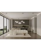 Sofá angular fijo en L, izquierdo Cloud Beige- 260x197x76 cm