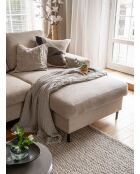 Lofty Lilly beige converteerbare hoekbank met rechte hoek - 236x148x84 cm