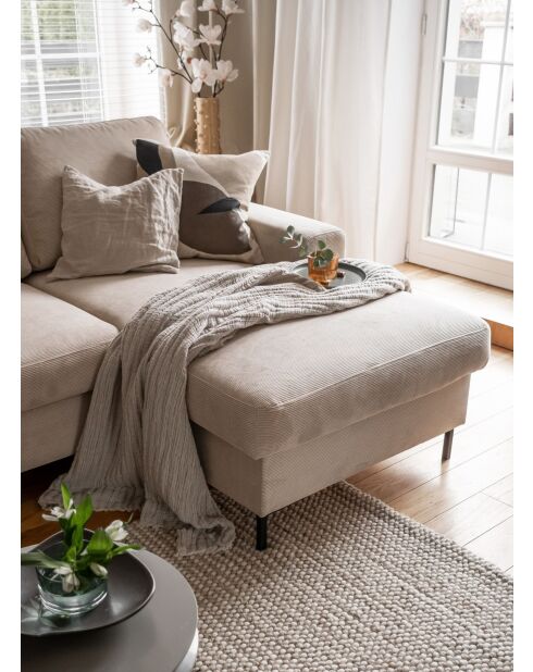 Lofty Lilly Beigefarbenes Ecksofa, rechtwinklig, 236 x 148 x 84 cm