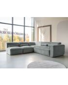 L-MAX vaste hoekbank, links Flex Felix Olive- 265x248x70 cm