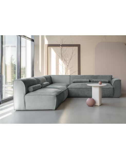 L-MAX festes Ecksofa, links Flex Felix Olive- 265x248x70 cm
