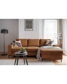 Divano angolare convertibile ad angolo retto Lofty Lilly Brick - 236x148x84 cm