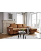 Divano angolare convertibile ad angolo retto Lofty Lilly Brick - 236x148x84 cm