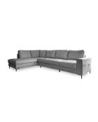 L-MAX Wandelbares Ecksofa linke Ecke Lofty Lilly Hellgrau- 304x197x84 cm