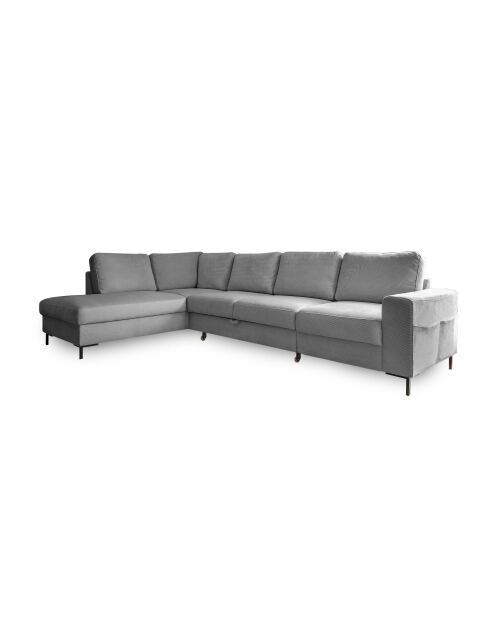 L-MAX Wandelbares Ecksofa linke Ecke Lofty Lilly Hellgrau- 304x197x84 cm