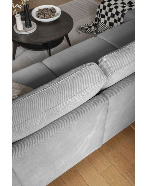 L-MAX Wandelbares Ecksofa linke Ecke Lofty Lilly Hellgrau- 304x197x84 cm