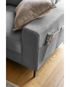 L-MAX Wandelbares Ecksofa linke Ecke Lofty Lilly Hellgrau- 304x197x84 cm