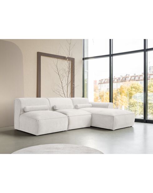 Sofá angular fijo XS, derecho Flex Felix Beige- 244x154x70 cm