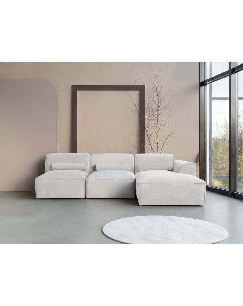 Sofá angular fijo XS, derecho Flex Felix Beige- 244x154x70 cm
