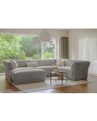 Gatsby Fixed U Ecksofa, rechtes Ecksofa, hellgrau, 341 x 233 x 87 cm