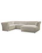 Gatsby beige vaste U-hoekbank aan de linkerkant - 341x233x87 cm