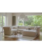 Gatsby beige vaste U-hoekbank aan de linkerkant - 341x233x87 cm