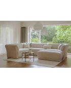 Gatsby beige vaste U-hoekbank aan de linkerkant - 341x233x87 cm